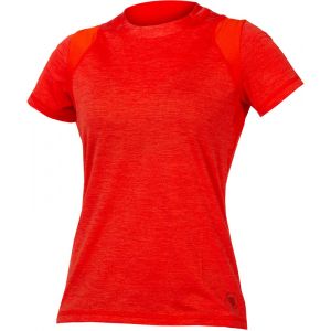 Image de Endura SingleTrack Maillot manches courtes Femme, rouge XS Maillots manches courtes sport