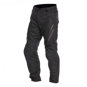 Dainese Drake 2 Super Air Tex Pants, Pantalon de Moto Ventil&eacute;, Tissu, pour la Saison d'Et&eacute;, avec Protecteurs Amovibles, Homme, Noir/Noir, 48