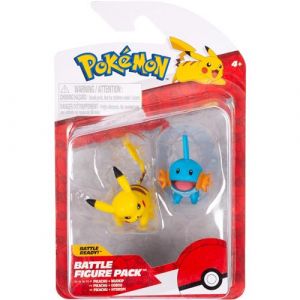 Pokémon Lot de 2 Figurines de Combat Pikachu et Hydropi