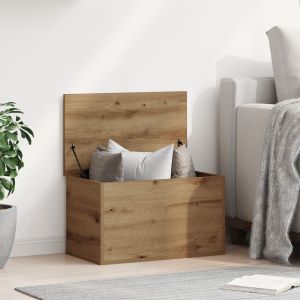 VidaXL Coffre De Rangement Avec Couvercle Chêne Artisanal 60x35x35 Cm Bois Panelisé