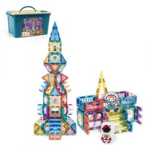 Blocs Magn&eacute;tiques, 138 Pi&egrave;ces Jeu de Construction Magn&eacute;tique pour Enfants