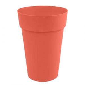 Eda Plastiques Pot de Fleur Vase Haut Toscane &Oslash; 46 cm - Volume 67 L - &Oslash; 46 x H.65 cm - Orange Terre Battue