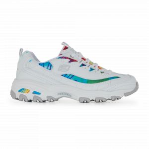Skechers D'Lites-Summer Fiesta, Baskets Femme, Blanc