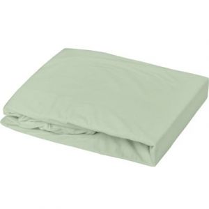 Domiva Drap housse en coton vert de gris (40 x 80 cm)