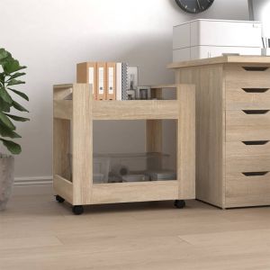 VidaXL Chariot de bureau Chêne sonoma 60x45x60 cm Bois d'ingénierie Chêne sonoma