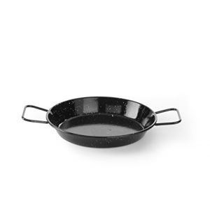 Hendi Poêle à Paella Émaillée - 100 mm de Diamètre - Noir