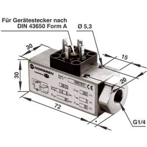 Norgren Pressostat pneumatique 0880300 G1/4 0.5 à 8 bar 1 inverseur (RT) 1 pc(s)