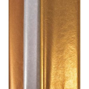 Clairefontaine 95477C - Sachet de 8 feuilles de papier de soie, 18 g/m², 0,75m x 0,50m, coloris bronze métallisé