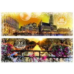 Grafika Puzzle Travel around the World - Belgique et Pays-Bas