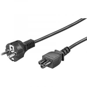 MicroConnect 1.8 m CEE 7/7 – C5 1.8 m CEE7/7 schuko C5 Coupler Noir – Câble (mâle/Femelle, CEE7/7 schuko, C5 Coupler, Droit, Droit, Noir)