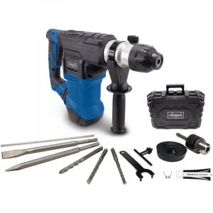 Scheppach Marteau perforateur électrique DH1500 Plus – Puissance 1500 w – Force d'impact 7 j – 4250 coups/min – Mandrin SDS-Plus – Livré avec forets et burins