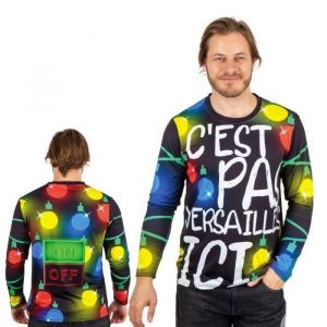 Ruedelafete T-shirt de No&euml;l - C'est pas Versailles ici taille XS
