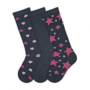 Sterntaler Kniestrümpfe - Chaussettes - Lot de 3 - Bébé fille - Bleu Marine - 17-18