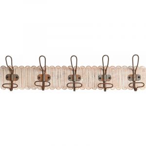 Portemanteau Mural Mangue Fer 61X10X21 5Colg,