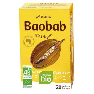 INFUSION D'AFRIQUE RACINES BIO BAOBAB 20 SACHETS x 1,6G/Boite 1 boîte