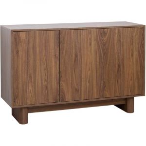 Oviala Buffet 3 portes 120 cm scandinave bois foncé