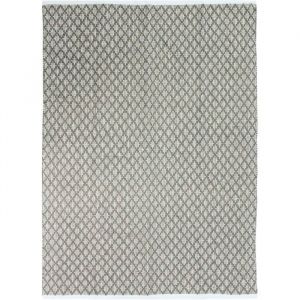 Tapis Terra 120 x 170 cm Bande croisillons blanc et sable