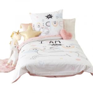 Housse De Couette + 1 Taie 140 X 200 Cm I Am A Licorne