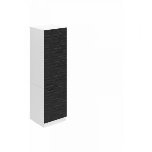 Belini - Colonne de Cuisine pour Réfrigérateur Encastrable SSL60 i Armoire de Cuisine avec 2 Portes i Meuble Cuisine - Teille: 57,6 x 60 x 204 cm i