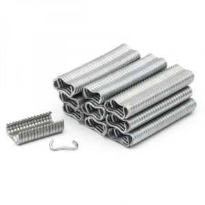 Linxor Lot de 600 agrafes rapides galvanisées pour grillage, clôture, cage - Gris