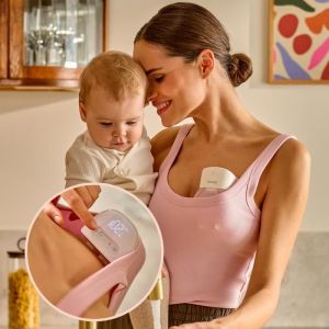 LIONELO Tire-lait électrique FIDI Free LUMI, sans fil, mains libres, 6 tailles d'entonnoir, 2 modes, 9 niveaux, expression et massage, affichage numérique, discret, accessoires inclus