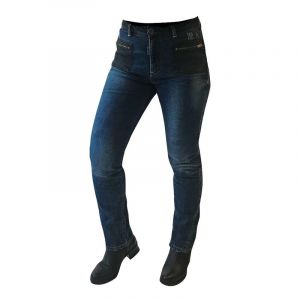 Overlap Jean moto femme Kara bleu/noir wash- US-26