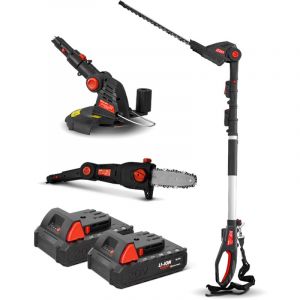 Image de Elem Technic Garden Technic - Outil de jardin multifonctions 3en1 sans fil 20V livr&eacute; avec 2 batteries Garden