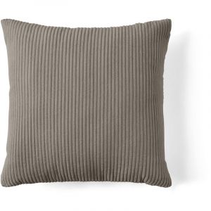 Selma - coussin - en velours c&ocirc;tel&eacute; - 60x60 cm - Taupe