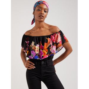 Desigual Body motif floral M. Christian Lacroix Noir - Taille 44