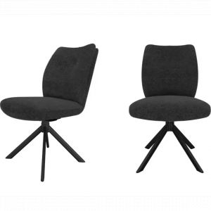 Lot de 2 Chaises PETER Gris Anthracite