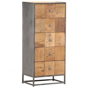 VidaXL Armoire à tiroirs 45 x 30 x 100 cm Bois de récupération massif