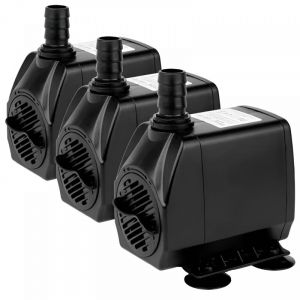 Desineo 3x Pompe a Eau Submersible Reglable 2500L h 45W Pour Hydroponie, Fontaine Aquarium et Bassin avec Cable 1,9m Purewave