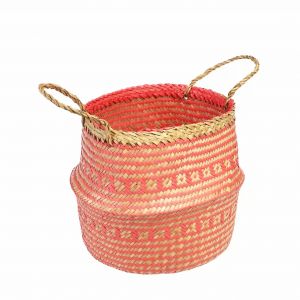 Panier de rangement en jonc de corail Rex London