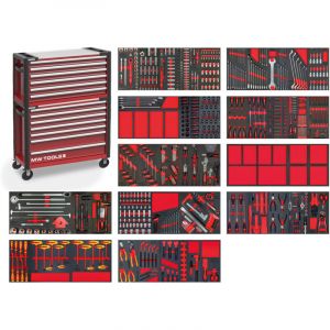 Mw Tools - Servante d'atelier compl&egrave;te robuste avec coffre ev xxl 782 outils MWE999G36A