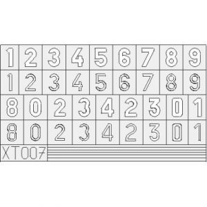 Eduard MAQUETTE GERMAN NUMBERS SMALL 1/35 XT007