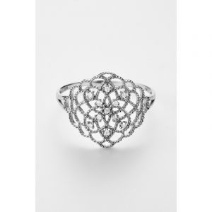 Diamond & Co - Bague Dentelle Diamants 0.06 ct or blanc