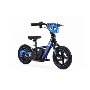 Draisienne &eacute;lectrique pour enfants RIRIBIKE RTX3 24V (12) Bleu Batterie au lithium Moteur 100W Frein &agrave; disque