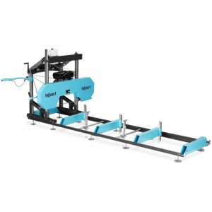 Scierie mobile - thermique - Taille standard des rails 4 x 0,9 m - 7500 w / 9 Ch Scierie à grumes Scierie portable