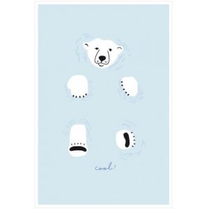 Mimi'Lou Affiche Ours Cool (60 x 40 cm)