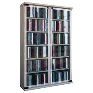 Vcm Meuble DVD Galerie pour 300 CD, Chêne Sonoma, 91,5x60x18 cm