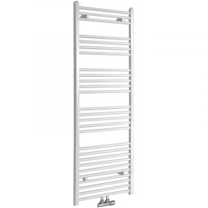 Hudson Reed Sèche-serviettes à raccordement central – Blanc – 160 x 50 cm - Neva