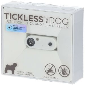 Tickless Mini – Répulsif Rechargeable Ultrason Anti-tiques et puces pour Animaux de Compagnie - Blanc