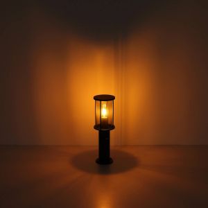 Globo Luminaire pour socle Gracey, hauteur 45 cm, noir, inox, IP54