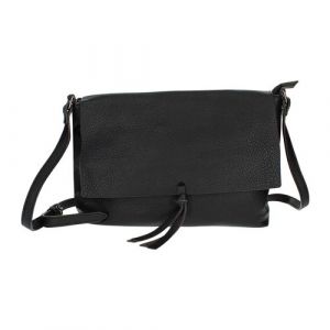 Sac à main bandoulière avec rabat en similicuir Gallantry Noir