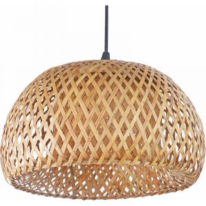 Plafonnier Design Boho Bali tress&eacute; Talli Bambou Bois naturel Bambou Bois naturel