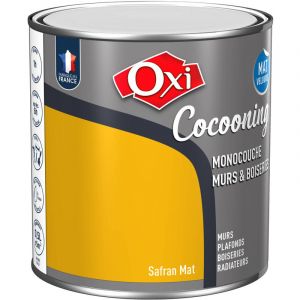 Oxi Peinture d'intérieur monocouche pour murs & boiseries fini mat velours Owatrol COCOONING MURS & BOISERIES MAT VELOURS Safran 0.5 litre