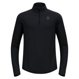 Odlo Zeroweight Warm Mid Layer 1/2 Zip Maillot De Course Hommes - Noir, Taille L