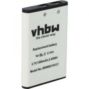 Vhbw Batterie compatible avec Baofeng UV-3R, BF-T6 radio talkie-walkie (1500mAh, 3,7V, Li-ion)