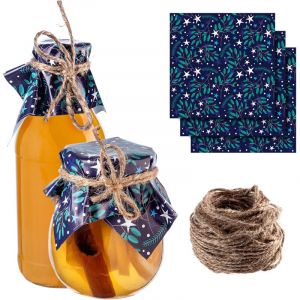 Kadax - Bouchons, couvercles pour pots, conserves, bouteilles, serviettes + ficelle jute X10