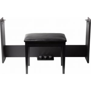 Alesis AHB-1 - support et banquette de piano en bois pour Recital Grand et Prestige Artist avec 3 pédales : Soft, Sostenuto et Sustain, Noir